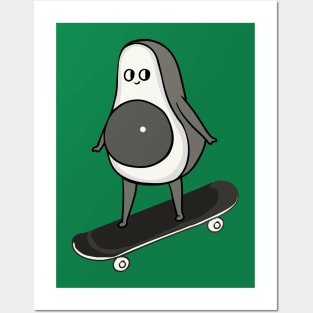 Skateboarding Avocado Posters and Art